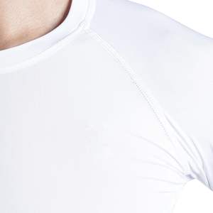 Camiseta Deportiva de Compresión de Algodón Sólido Personalizada para Hombre, Manga Corta, Secado Rápido, Transpirable, para Gimnasio, Entrenamiento, Running, Fitness, OEM - Product Image 5