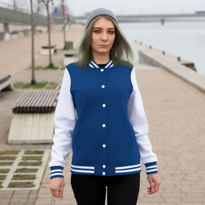High Quality Custom Manufacturer Raw Women Varsity <b>Jacket</b> Wool Blank Custom Embroidered Logo Your Brand Windproof Eco-Friendly - Product Image 6