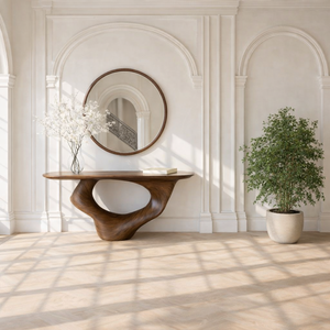 Mesa de Consola Moderna Hecha a Mano con Madera Maciza de Saman, Marca Luxali, Mesa de Centro para Sala de Estar, Fabricada en Vietnam - Product Image 2