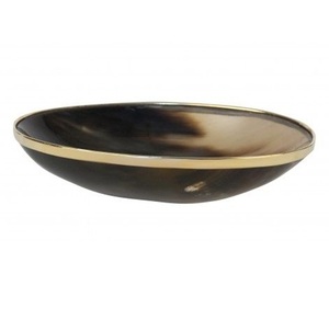 Bol en corne de buffle fait main, design vintage poli, couleur naturelle, plat de service alimentaire, occasion de cadeau, non revêtu - Product Image 2
