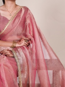Nouveaux saris de créateur tissés, saris à motifs Zari, tissus chatoyants - Product Image 2
