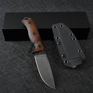 Cuchillos de Hoja Fija con Mango de Madera Hechos a Mano, Último Modelo, Cuchillas de Acero Damasco Inoxidable OEM de Alta Calidad, Logotipo Personalizado, 3 Años de Garantía - Product Image 3