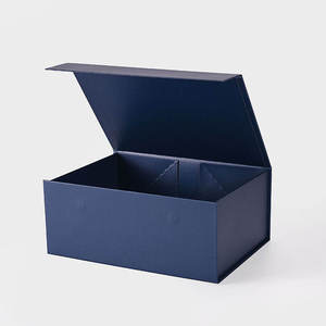 Cajas de Regalo Magnéticas Azul Marino, Empaque de Presentación de Lujo Plegable con Cierre Magnético - Product Image 6