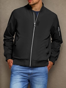 Fashion Flight Casual Polyester Designer <b>Wind</b> <b>Breaker</b> Men Bomber Jacket with Zipper - Product Image 4