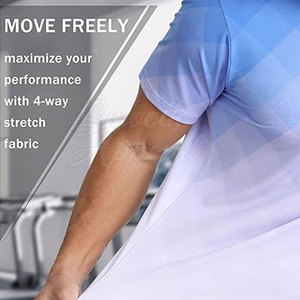 Camisetas Deportivas para Hombre, Tejidas en Spandex/Poliéster, de Secado Rápido, Transpirables y Ligeras para Gimnasio, Entrenamiento, Running y Fitness - Product Image 5