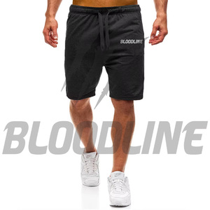 Bermuda pour homme BLOODLINE, couleur unie rouge, avec cordon de serrage, style décontracté, taille mi-haute, en tissu tricoté respirant, short de sport - Product Image 4