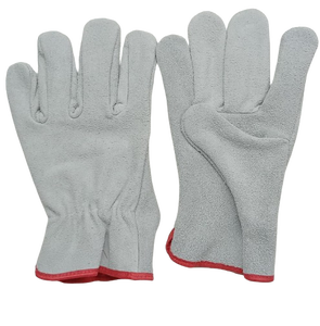 Guantes de Trabajo de Piel de Ciervo de Alta Calidad, Corte para Pistola, con Protección para el Pulgar y Puño Elástico en la Muñeca, para Conducir - Product Image 3