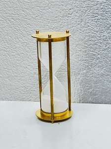 Sablier en laiton massif de 6 pouces, motif ange animal 3D |   Pièce de table décorative vintage en fonte pour la remise des diplômes - Product Image 3