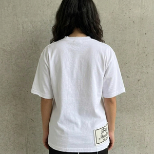 T-shirts brodés effet vieilli pour femmes, T-shirts à épaules tombantes, T-shirts brodés à col rond pour femmes - Product Image 2