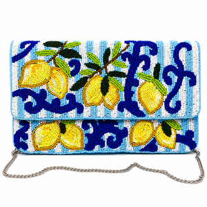 Bolso de mano de lujo con cuentas de cítricos, hecho a mano, de diseñador, para mujer, para la noche, vacaciones, resort, OEM ODM - Product Image 1