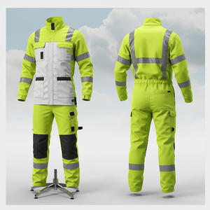 Wholesale Custom Men Mechanics <b>Construction</b> Clothing Workwear Safety Reflective Coverall Workwear <b>Overalls</b> hi vis coverall - Product Image 4