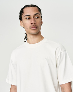 Camiseta de Algodón Blanca Extra Grande para Hombre, Cuello Redondo, Manga Corta, Diseño Liso Informal - Product Image 4