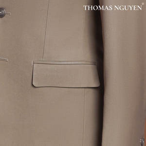 Traje de Hombre de Lujo de 3 Piezas Color Tabaco - Chaqueta, Pantalones y Chaleco a Medida |   Colección de Colores Naturales - Product Image 5