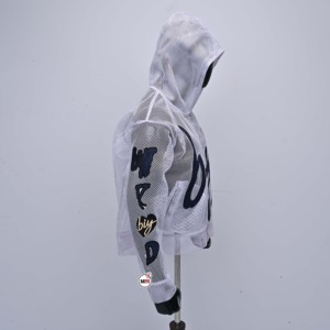 Sudadera con Capucha y Cremallera para Hombre, Diseño Personalizado, Bordada, Transpirable, Informal, de Verano, con Diseño de Pájaro Cardenal Blanco y Letras, 100% Algodón - Product Image 3