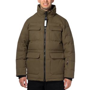 Chaqueta acolchada de burbujas personalizada con estilo y cómoda para hombre, abrigo cálido de invierno con cremallera, abrigo de lona de talla grande para exteriores - Product Image 1