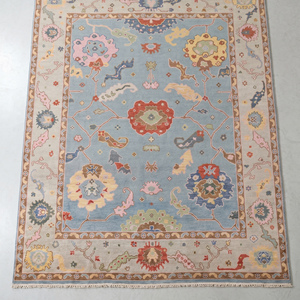 Alfombra de Lana Anudada a Mano de Primera Calidad, con Pelo Plano, Diseño Floral Multicolor, Alfombra Clásica de Larga Duración para Sala de Estar - Product Image 1