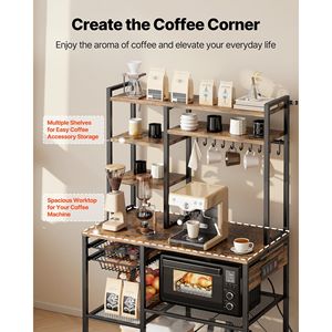 Cavo di Alimentazione da 1,5 m per Scaffale da Cucina con 10 Ganci a S e Barra di Supporto a X per Organizzazione Cucina - Product Image 5