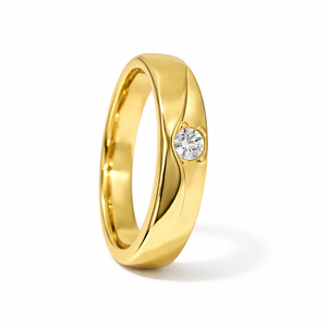 Magnifique Bague Unique en Diamant, Or Massif 10K 14K 18K, Diamant de Laboratoire Rond Couleur DEF Pureté VS VVS, Bague Épaisse et Imposante - Product Image 4