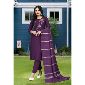Salwar Kameez de Algodón de Diseño - Hermosa Dupatta y Conjunto de Top y Pantalón para Fiesta - Product Image 1