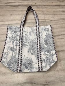 Grand sac fourre-tout pour femme, couleur unie, écologique, élégant, blanc et noir, matelassé, fermeture éclair, hiver, printemps, été, shopping quotidien - Product Image 3