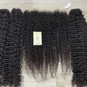 ผมดิบชาวพม่าผมหยิกจากเวียดนามลูกไม้สวิส13X6 HD ด้านหน้าผมมนุษย์ผมเวียดนาม - Product Image 4