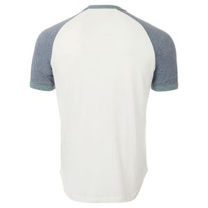 T-shirt Raglan Gris Personnalisé à Contraste, Manches Ajustées, Léger, Toucher Doux, Mélange de Coton, Uni, pour Entraînement Quotidien et Sport - Product Image 2