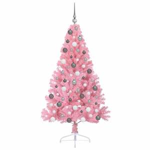 Sapin de Noël artificiel pré-éclairé en PVC rose de 70,9 pouces avec 300 LED - Product Image 5