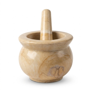 Mortero y Pilón de Mármol Pulido Ecológico de Alta Calidad, Color Verde, con Logotipo Personalizado, para Uso Diario en Cocina y Comedor - Product Image 3