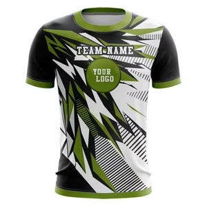 Camiseta de Juego Personalizada Unisex para Adultos, Sublimación, Secado Rápido, Cuello Redondo, Logotipo del Equipo en la Parte Delantera, Verde, Negro, Blanco, Camiseta de E-Sports - Product Image 1