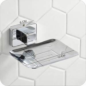 Jabonera de Acero Inoxidable de Lujo para Montar en la Pared con Acabado Cromado, Ecológica e Impermeable - Product Image 6