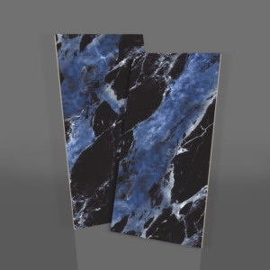 Azulejos de porcelana con efecto mármol negro moderno de 800x800 mm, brillantes y pulidos, para pisos, paredes e interiores, ideales para espacios sanitarios. - Product Image 1