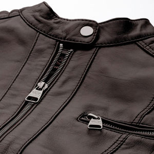 Wholesale <b>Women</b> Leather <b>Jacket</b> genuine Leather Ladies Fashion <b>Jacket</b> Thick Leather <b>Jacket</b> for Ladies Comfortable OEM Service - Product Image 6