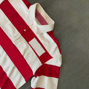 Camiseta Polo Minimalista para Hombre, Manga Corta, Diseño con Ribete en Contraste, Corte Ajustado Informal, Mezcla de Algodón, Prendas de Verano, Ropa Masculina de Moda - Product Image 3