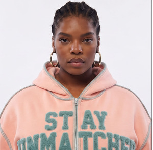 Survêtement à capuche pour femmes grandes tailles, fermeture éclair intégrale, imprimé, coupe ample décontractée, streetwear, chaud pour l'hiver, design 2 en 1 - Product Image 5