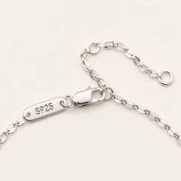 Bracelet chaîne à maillons en argent 925, Moissanite Solitaire Couleur D VVS1, anti-ternissement, pour femme, idéal pour le bureau, luxe, élégant, cadeau d'anniversaire