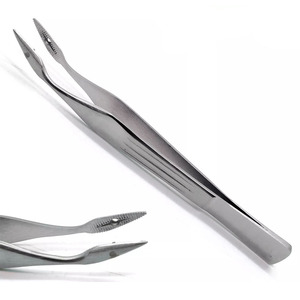Wholesale German Steel Carmalt Splinter Tweezers 4.5 Inch CE Certified Splinter Removal Forceps Curbed Surgical Forceps - Product Image 1