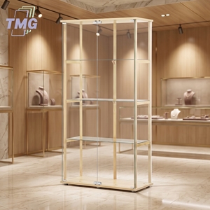 Modern Tempered Glass Display <b>Cabinet</b> for Living Room and Hotel Furniture Minimalist Design - Product Image 5