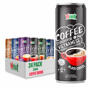 เครื่องดื่มกาแฟดำ vinut 250มล.-arabica & Robusta ผสม, Non-GMO, ปราศจากนม, ปราศจากกลูเตน, ราคาโรงงาน, ฉลากส่วนตัว, OEM/OD - Product Image 1