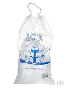 Vente en gros Usine au Vietnam Sac à glace en plastique transparent imprimé personnalisé le moins cher avec cordon de serrage Usine au Vietnam avec services OEM - Product Image 5