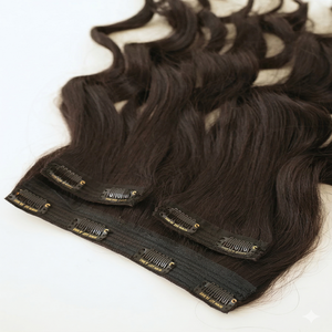 Extensions de cheveux à clipser 100% cheveux humains pour femmes – Extensions épaisses d'aspect naturel pour une longueur et un volume instantanés - Product Image 1