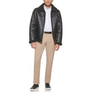 Veste en cuir pour homme, uniforme de baseball d'hiver, couleur personnalisée, grande taille, fourrure de mouton, logo personnalisé, coupe-vent, respirante - Product Image 2