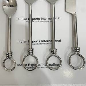 Ensemble de couverts de luxe en acier inoxydable avec cuillère/fourchette/couteau/baguettes, kit portable et léger, compatible lave-vaisselle t IEI - Product Image 3