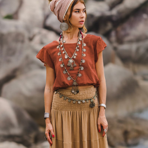 เสื้อครอปผ้าฝ้ายเนื้อนุ่มสำหรับผู้หญิง เสื้อเชิ้ตลำลองฤดูร้อนทรงหลวม ไซส์พลัส เสื้อแฟชั่นมินิมอล ใส่ได้ทุกวัน - Product Image 1