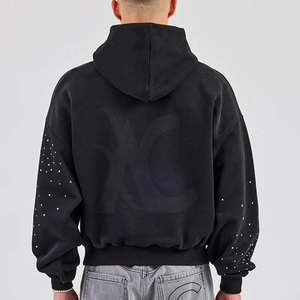 Sudadera con Capucha de Algodón con Pedrería, Estilo Casual Urbano, Diseñada para un Uso Diario Cómodo y con un Estilo Moderno - Product Image 2