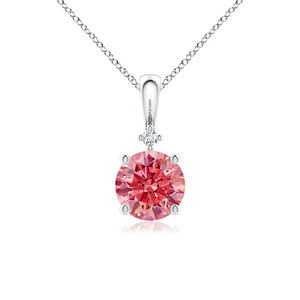 จี้เพชรพลอยทรงกลมสีแดงหรูหราประดับเพชร ตัวเรือนทอง 10K 14K 18K และเงิน 925 935 เครื่องประดับชั้นดี - Product Image 4