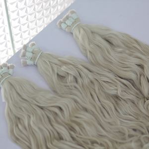 วิกผมคนแบบตรงเรียงตามหนังกำพร้าผมมนุษย์สีบลอนด์ - Product Image 1