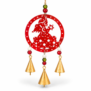 Adorno Metálico Navideño para Colgar en la Pared con Motivos de Cristal Esmerilado, Letras Decorativas y Colgantes de Campanas Esculpidas - Product Image 3