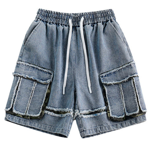 Últimos pantalones cortos de mezclilla para hombre, ajustados, de secado rápido, transpirables, estilo urbano, bordados, de cintura media, alta calidad a precio económico. - Product Image 5