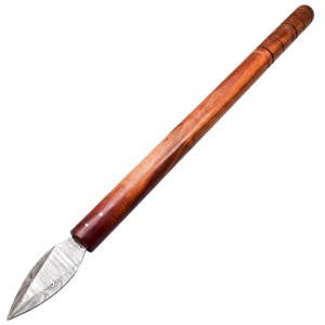 Couteau de chasse à lame fixe double tranchant en acier Damas durable pour le camping en plein air - Product Image 2