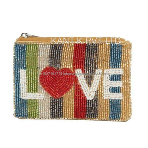 Handmade High Quality Large Multicolor Beaded Coin <b>Purse</b> Patchwork Design Open Closure <b>Small</b> Wallet Bead Embroidery Mini Clutch - Product Image 2